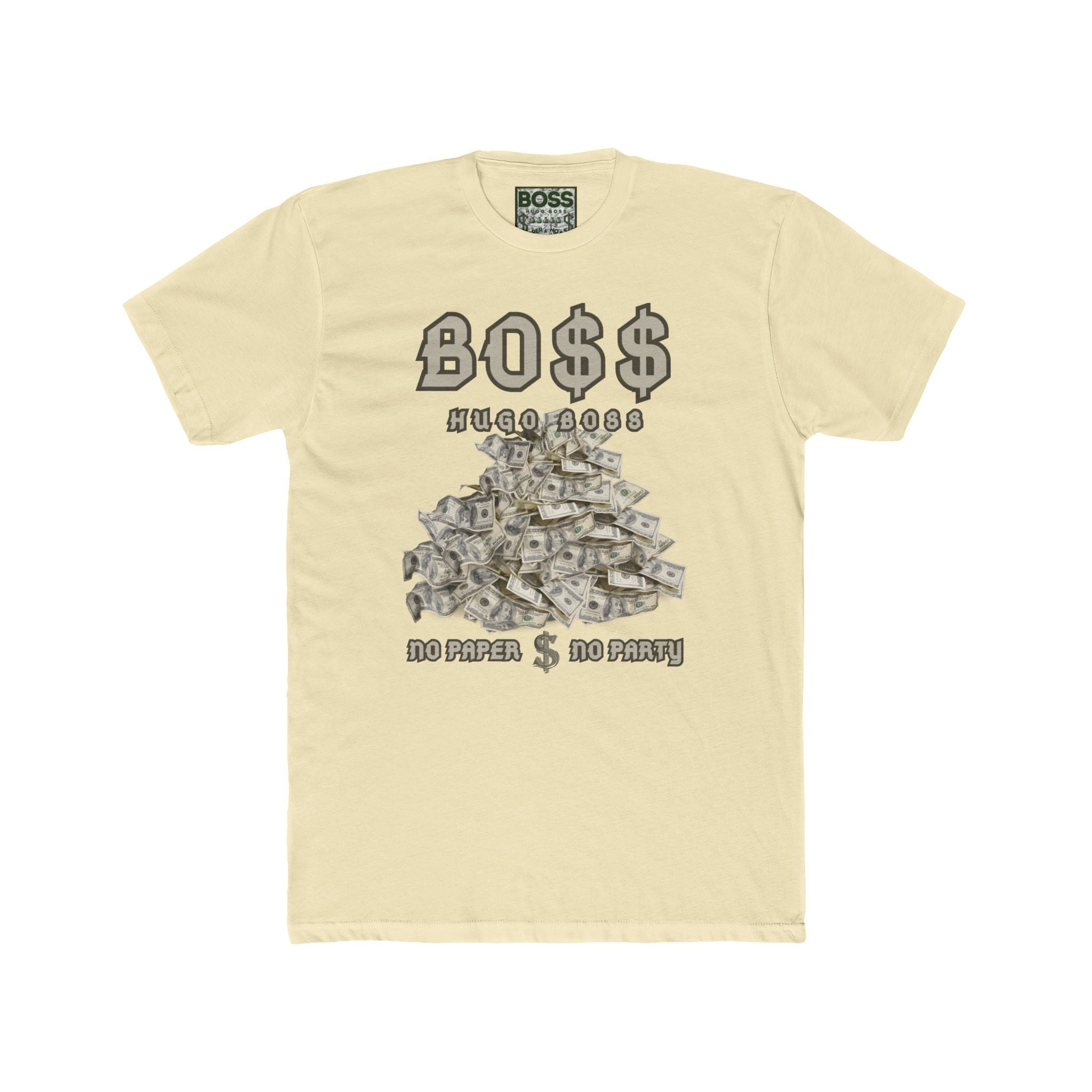 Convix Apparel "No Paper No Party" Crew Tee — Designer Convix × Hugo Boss Cotton Shirt