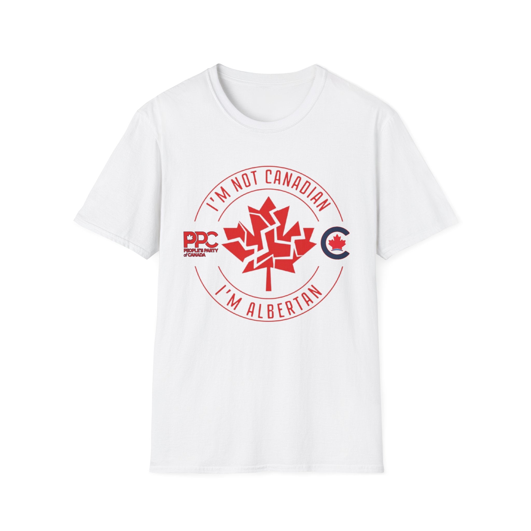 Anti-Liberal “I'm Not Canadian I'm Albertan” Modern Fit T-Shirt
