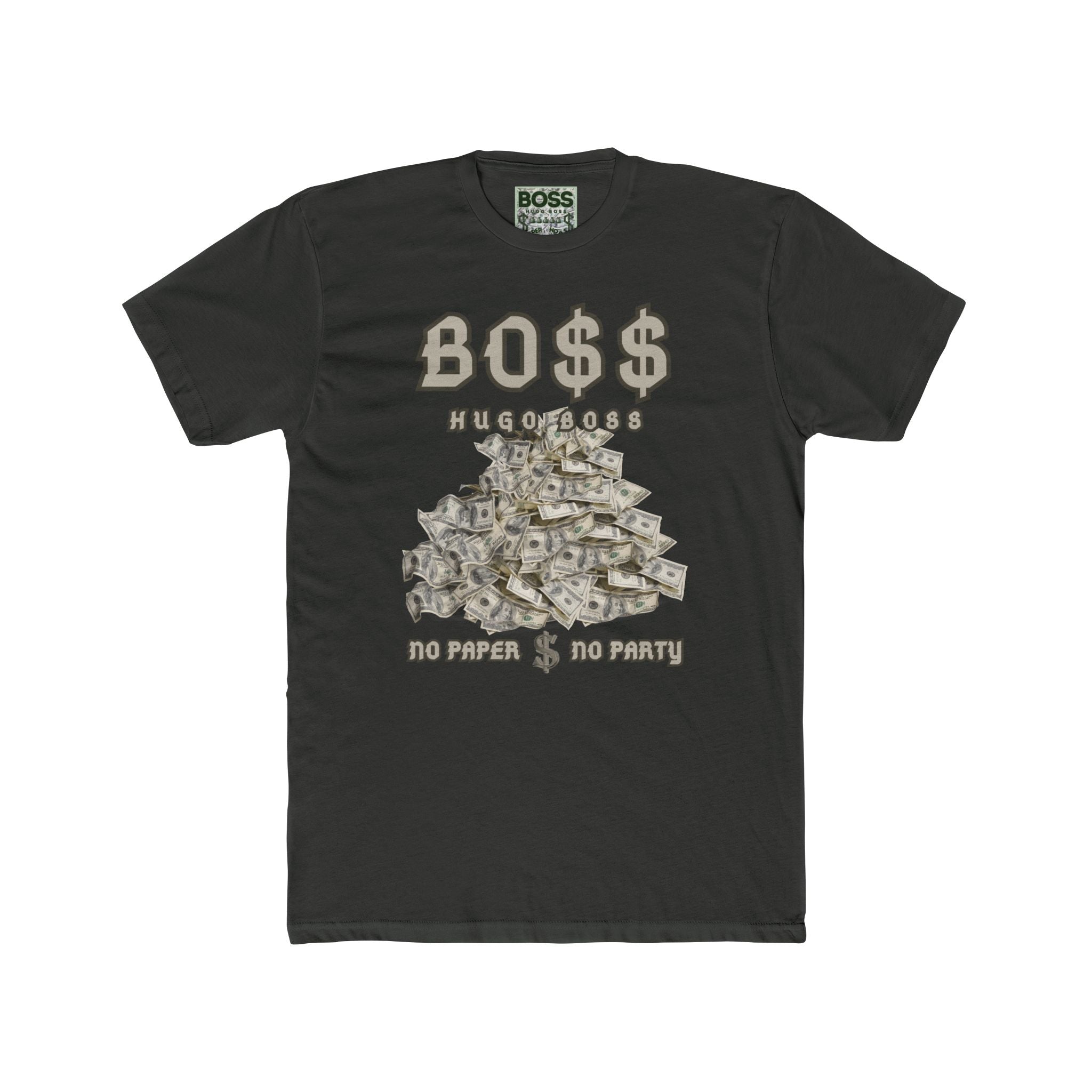Convix Apparel "No Paper No Party" Crew Tee — Designer Convix × Hugo Boss Cotton Shirt