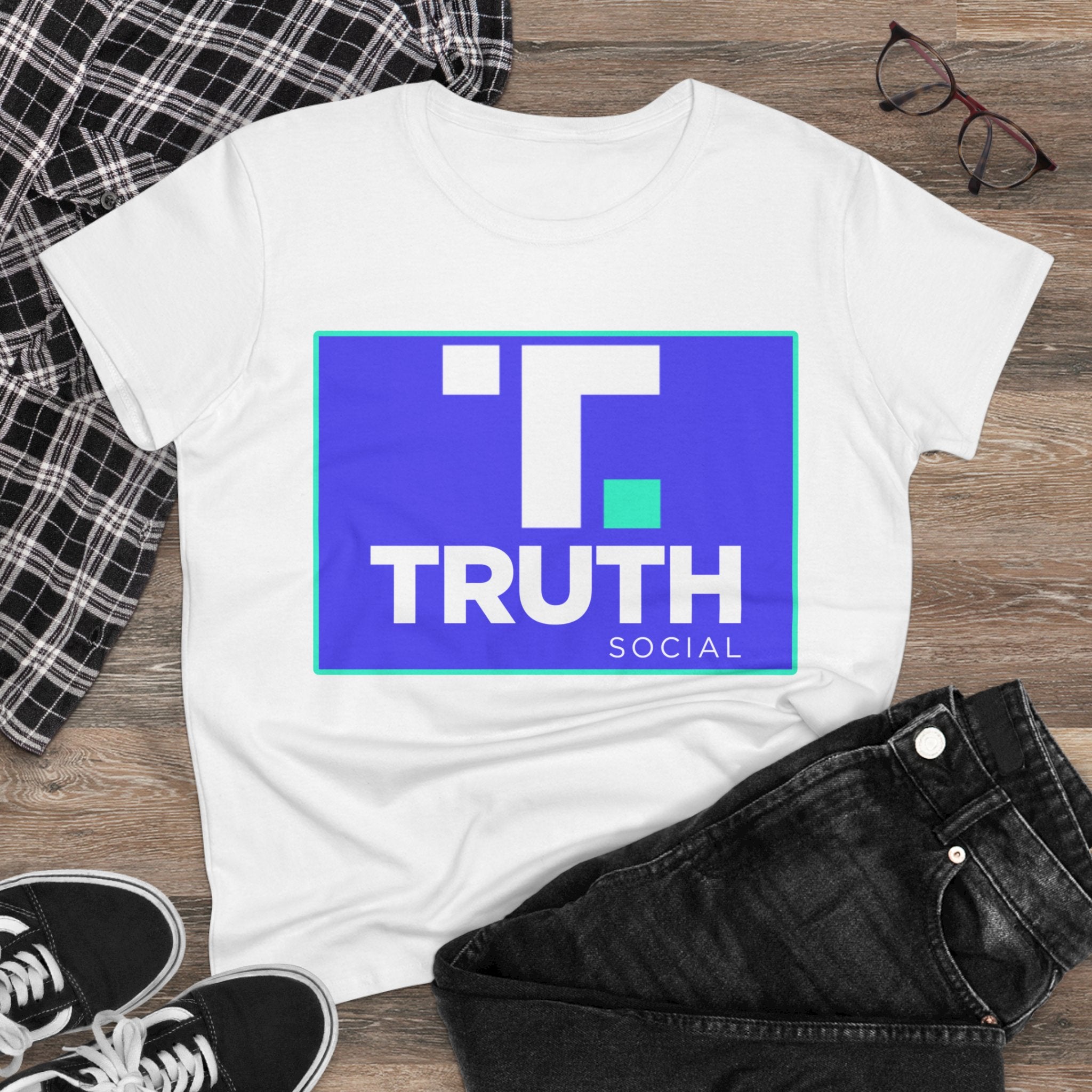 Convix Apparel DJT “Truth Social Logo” Women’s Cotton Tee